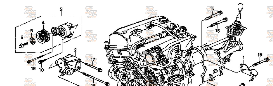 Honda OEM Belt Tensioner Assy - S2000 AP1 AP2 S2000